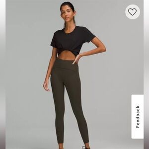 Swift speed high rise legging size 4, olive green